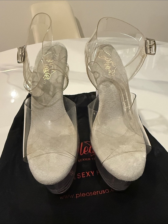 Pleaser Shoes - Pleaser Excite-608 Clear 6 inch Heels size 7